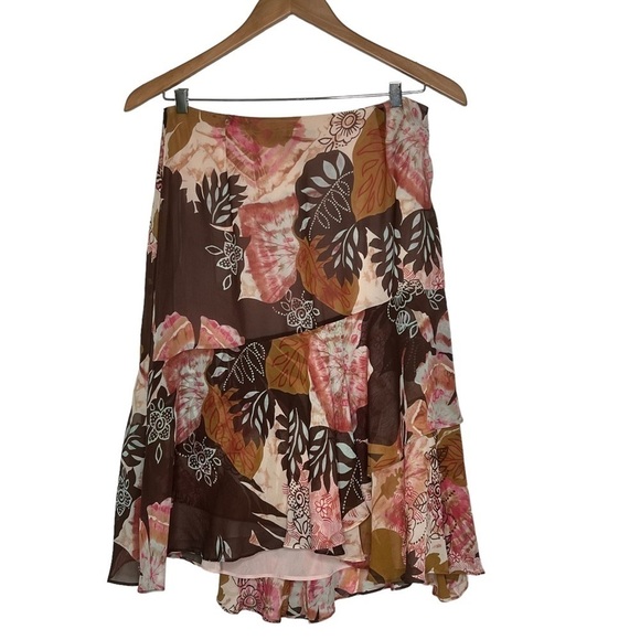 LAFAYETTE 148 NEW YORK Floral Silk Sleeveless Wrap Top And Skirt Size 10… - Picture 9 of 16